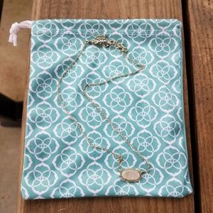 Elisa Gold Pendant Necklace in Iridescent Drusy